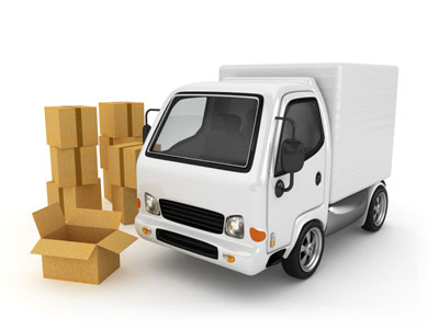 Delivery van & parcels