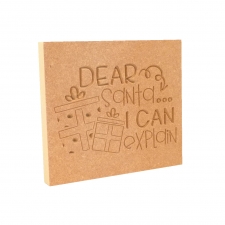 Dear Santa... I Can Explain, Engraved Plaque (18mm)