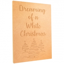 Dreaming of a White Christmas...Large engraved plaque (18mm)