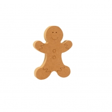 Engraved Gingerbread Man (18mm)