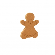 Engraved Gingerbread Woman (18mm)