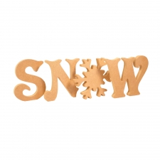 Freestanding SNOW, Victorian Font (with O as Snowflake) (18mm)