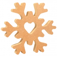 Freestanding Snowflake with Heart (18mm)