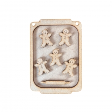 Gingerbread Baking Tray Tree Decoration (3mm)