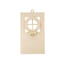 Hanging Door Tree Decoration with Wreath and Bow (3mm) 