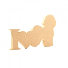 I Love Bichon Frise Sign (18mm)