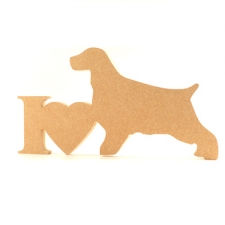 I Love Cocker Spaniel (short tail) Sign (18mm)