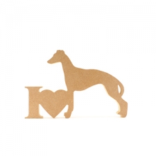 I Love Whippet Sign (18mm)