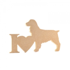 I Love Springer Spaniel Sign (18mm)