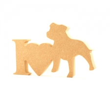 I Love Staffy Sign (18mm)