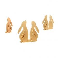 Interlocking Hares (18mm)