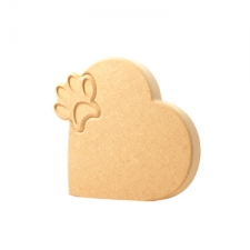 Interlocking Paw in a Heart (18mm)