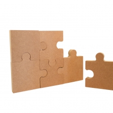 Jigsaw, Freestanding and interlocking with 6 Pieces (18mm)