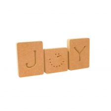 Joy Letter Blocks, Engraved (18mm)