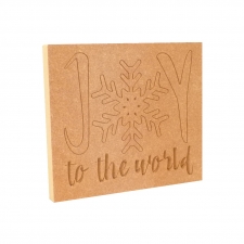 Joy To The World, Engraved Plaque (18mm)