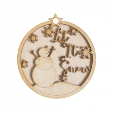 Let It Snow Bauble (3mm)