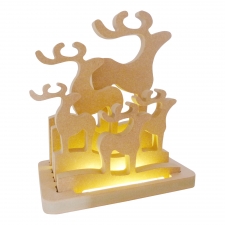 LIGHT UP Classic Reindeer Family (18mm)