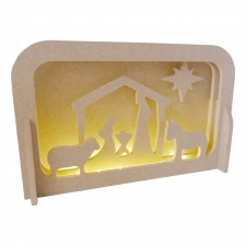 LIGHT UP Layered Nativity Scene, 6mm