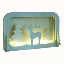 LIGHT UP Layered Reindeer Scene, with 1 Adult 6mm