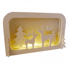 LIGHT UP Layered Reindeer Scene, with 2 Adults... 6mm