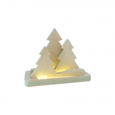 LIGHT UP Set of 3 Christmas Trees (18mm)