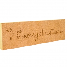 merry christmas, Engraved Plaque (18mm)