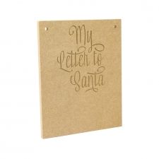 My Letter/Our Letters To Santa, Engraved Plaque (6mm)