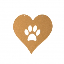 Paw Print Heart (6mm)