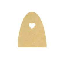 Plain Fairy Door with Heart (6mm)