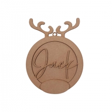 Reindeer Name Bauble (3mm)