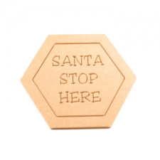 Santa Stop Here Door Sign (6mm)