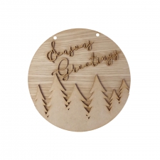 Season's Greetings - Oak Veneer (4mm)