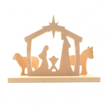 Simple Nativity Scene with Stand (18mm)