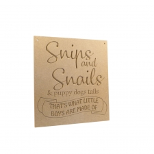 Snips & Snails... Engraved Plaque (18mm)