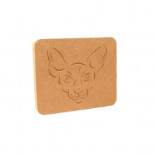 Sphynx Cat Face Plaque (18mm)