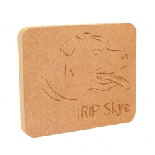 Staffy Dog Face Plaque (18mm)