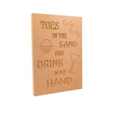 Toes in the sand... Large Engraved Plaque (18mm)