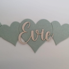 Wall Display Names - Hearts (6mm & 3mm)