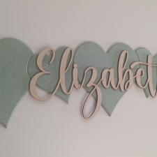 Wall Display Names - Hearts (6mm & 3mm)