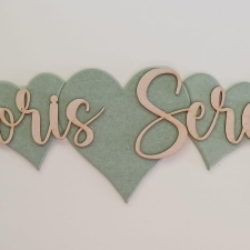 Wall Display Names - Hearts (6mm & 3mm)