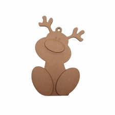 Wonky Reindeer Tree Decoration (3mm)